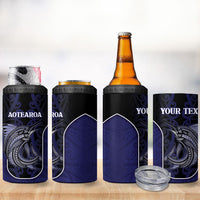 Personalised New Zealand Aotearoa 4 in 1 Can Cooler Tumbler Blue Marlin Fishing Maori Pattern LT05 - Polynesian Pride