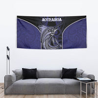 New Zealand Aotearoa Tapestry Blue Marlin Fishing Maori Pattern