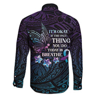 Polynesia Suicide Prevention Awareness Family Matching Long Sleeve Bodycon Dress and Hawaiian Shirt Keep Going The World Needs You LT05 - Polynesian Pride