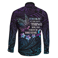 Polynesia Suicide Prevention Awareness Family Matching Short Sleeve Bodycon Dress and Hawaiian Shirt Keep Going The World Needs You LT05 - Polynesian Pride