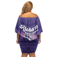 Aloha Hawaii Kauai Island Family Matching Off Shoulder Short Dress and Hawaiian Shirt Hula Till You Drop LT05 - Polynesian Pride