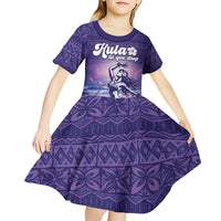 Aloha Hawaii Kauai Island Kid Short Sleeve Dress Hula Till You Drop