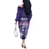 Aloha Hawaii Kauai Island Off The Shoulder Long Sleeve Dress Hula Till You Drop LT05 - Polynesian Pride