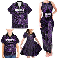 Personalised Hawaii Kauai Island Family Matching Tank Maxi Dress and Hawaiian Shirt Rooster Tribal Tattoo Simple Style LT05 - Polynesian Pride