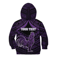 Personalised Hawaii Kauai Island Kid Hoodie Rooster Tribal Tattoo Simple Style LT05 - Polynesian Pride