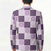 Lavender Manta Ray Hawaiian Quilt Motif Blazer LT05 - Polynesian Pride