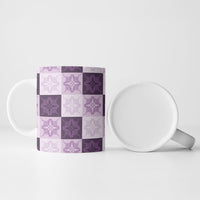 Lavender Manta Ray Hawaiian Quilt Motif Ceramic Mug LT05 - Polynesian Pride