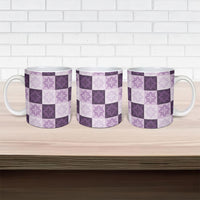 Lavender Manta Ray Hawaiian Quilt Motif Ceramic Mug LT05 - Polynesian Pride