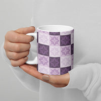 Lavender Manta Ray Hawaiian Quilt Motif Ceramic Mug LT05 - Polynesian Pride