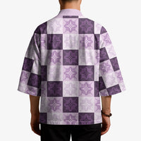Lavender Manta Ray Hawaiian Quilt Motif Kimono LT05 - Polynesian Pride