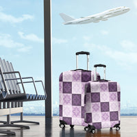 Lavender Manta Ray Hawaiian Quilt Motif Luggage Cover LT05 - Polynesian Pride
