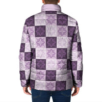 Lavender Manta Ray Hawaiian Quilt Motif Padded Jacket LT05 - Polynesian Pride