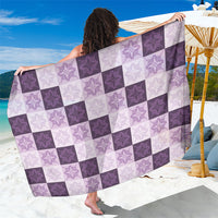 Lavender Manta Ray Hawaiian Quilt Motif Sarong LT05 One Size 44 x 66 inches Purple - Polynesian Pride
