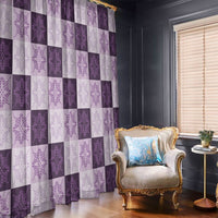 Lavender Manta Ray Hawaiian Quilt Motif Window Curtain LT05 - Polynesian Pride
