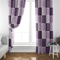 Lavender Manta Ray Hawaiian Quilt Motif Window Curtain LT05 - Polynesian Pride