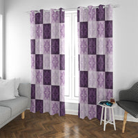 Lavender Manta Ray Hawaiian Quilt Motif Window Curtain LT05 With Grommets Purple - Polynesian Pride