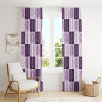 Lavender Manta Ray Hawaiian Quilt Motif Window Curtain LT05 - Polynesian Pride