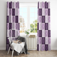 Lavender Manta Ray Hawaiian Quilt Motif Window Curtain LT05 - Polynesian Pride