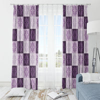 Lavender Manta Ray Hawaiian Quilt Motif Window Curtain LT05 - Polynesian Pride