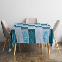 Cyan Manta Ray Hawaiian Quilt Motif Tablecloth LT05 - Polynesian Pride