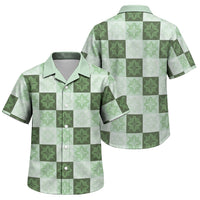 Sage Green Manta Ray Hawaiian Quilt Motif Family Matching Mermaid Dress and Hawaiian Shirt LT05 Son's Shirt Green - Polynesian Pride