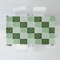 Sage Green Manta Ray Hawaiian Quilt Motif Tablecloth LT05 Green - Polynesian Pride
