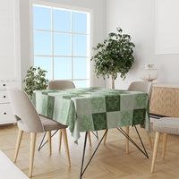 Sage Green Manta Ray Hawaiian Quilt Motif Tablecloth LT05 - Polynesian Pride