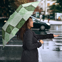 Sage Green Manta Ray Hawaiian Quilt Motif Umbrella LT05 - Polynesian Pride