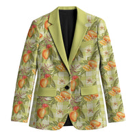 Vintage Hawaii Mango Blazer Yellow Green Hawaiian Palaka LT05 Unisex Green - Polynesian Pride