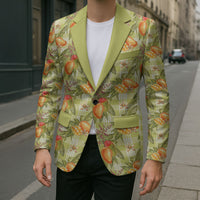 Vintage Hawaii Mango Blazer Yellow Green Hawaiian Palaka LT05 - Polynesian Pride