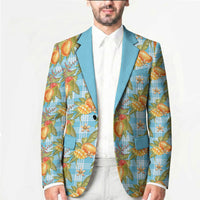 Vintage Hawaii Mango Blazer Blue Hawaiian Palaka LT05 - Polynesian Pride