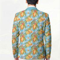 Vintage Hawaii Mango Blazer Blue Hawaiian Palaka LT05 - Polynesian Pride