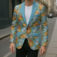 Vintage Hawaii Mango Blazer Blue Hawaiian Palaka LT05 - Polynesian Pride