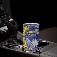 Personalised Nauru 92nd Anniversary Of Angam Tumbler Cup Polynesian Whale Pattern