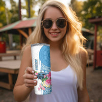 Fiji Day Skinny Tumbler Tanoa Hibiscus Fijian Tapa Masi Pattern LT05 - Polynesian Pride