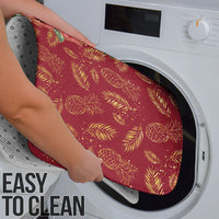 Hawaii Discoverers Day Bathroom Set Tropical Hibiscus Glitter Crimson LT05 - Polynesian Pride