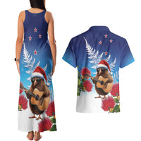 New Zealand Kiwi Christmas Couples Matching Tank Maxi Dress and Hawaiian Shirt Xmas Vibe LT05 - Polynesian Pride