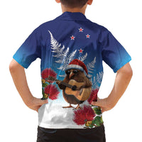 New Zealand Kiwi Christmas Family Matching Off The Shoulder Long Sleeve Dress and Hawaiian Shirt Xmas Vibe LT05 - Polynesian Pride