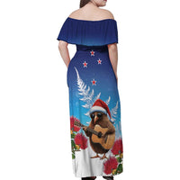 New Zealand Kiwi Christmas Family Matching Off Shoulder Maxi Dress and Hawaiian Shirt Xmas Vibe LT05 - Polynesian Pride