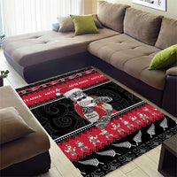New Zealand Santa Tiki Christmas Area Rug Meri Kirihimete LT05 - Polynesian Pride