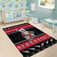New Zealand Santa Tiki Christmas Area Rug Meri Kirihimete LT05 - Polynesian Pride
