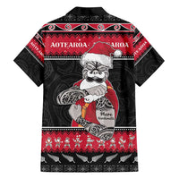 New Zealand Santa Tiki Christmas Family Matching Summer Maxi Dress and Hawaiian Shirt Meri Kirihimete LT05 - Polynesian Pride