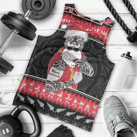 New Zealand Santa Tiki Christmas Men Tank Top Meri Kirihimete LT05 - Polynesian Pride