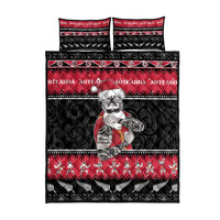 New Zealand Santa Tiki Christmas Quilt Bed Set Meri Kirihimete LT05 - Polynesian Pride