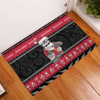 New Zealand Santa Tiki Christmas Rubber Doormat Meri Kirihimete LT05 - Polynesian Pride