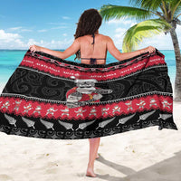 New Zealand Santa Tiki Christmas Sarong Meri Kirihimete LT05 - Polynesian Pride