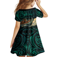 Personalised New Zealand Tamaki Herenga Waka Festival Family Matching Off Shoulder Short Dress and Hawaiian Shirt Maori Pattern LT05 - Polynesian Pride