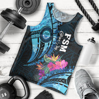 Personalised FSM Culture Day Men Tank Top Tropical Flowers Tribal Pattern LT05 - Polynesian Pride