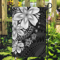 Polynesia Romantic Valentine Garden Flag Sea Turtle Couple With Black Plumeria