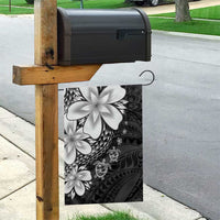 Polynesia Romantic Valentine Garden Flag Sea Turtle Couple With Black Plumeria